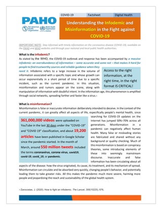 COVID-19 Factsheet Digital Health
Understanding the Infodemic and
Misinformation in the Fight against
COVID-19
IMPORTANT N...
