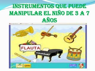 Instrumentos musicales para niños, música, instrumentos musicales