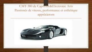 CMT-380 de Capstone&Electronic Arts
Passionés de vitesse, performance et esthétique
apprécieront
 