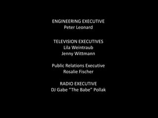 Produced By Sam EdelmanAndDJ Gabe “The Babe” Pollak