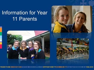 Information for Year
     11 Parents
 