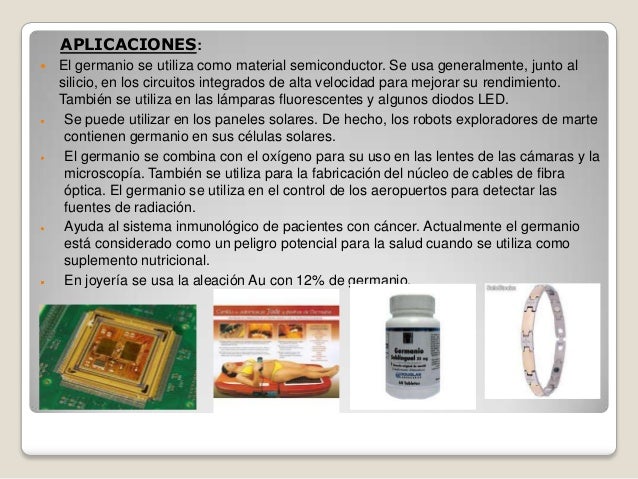Infografía siliciogermaniogalio