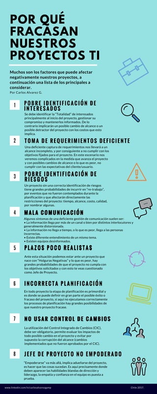 Infografía por qué fracasan los proyectos | PDF