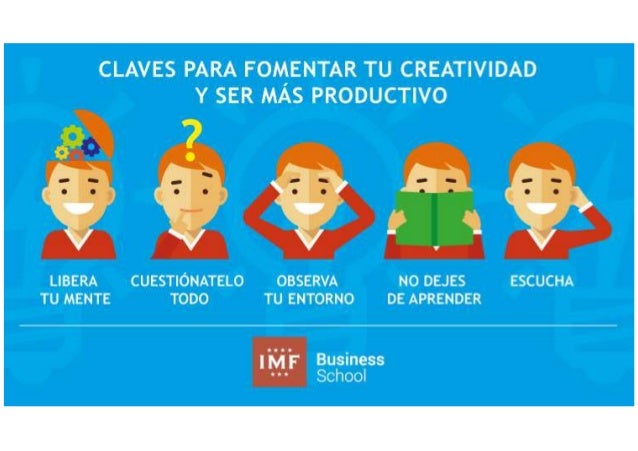 Claves para fomentar tu creatividad. Infografía.