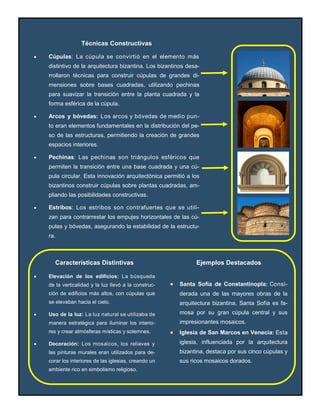 Pechinas Infografia Sobre las Arquitecturas: Bizantina, Romanticismo y Gotica | PDF