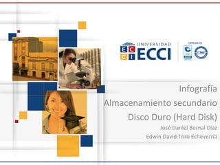 Infografía
Almacenamiento secundario
Disco Duro (Hard Disk)
José Daniel Bernal Díaz
Edwin David Toro Echeverria
 