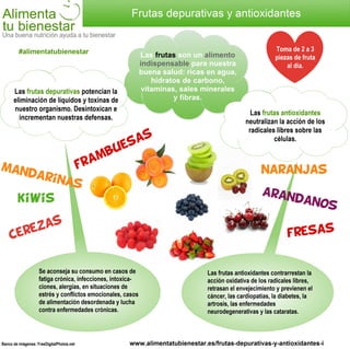 Infografia Frutas depurativas y antioxidantes