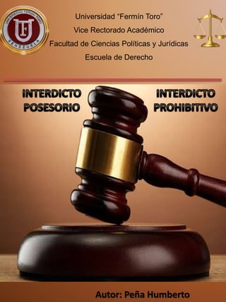 Autor: Peña Humberto
Universidad “Fermín Toro”
Vice Rectorado Académico
Facultad de Ciencias Políticas y Jurídicas
Escuela de Derecho
 