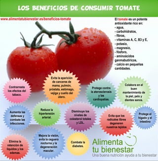 Infografía Los beneficios de consumir tomate