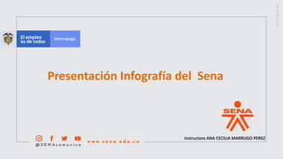 Presentación Infografía del Sena
Instructora ANA CECILIA MARRUGO PEREZ
 