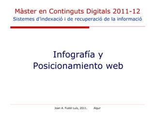 Màster en Continguts Digitals 2011-12 Sistemes d’indexació i de recuperació de la informació Infografía y Posicionamiento web 