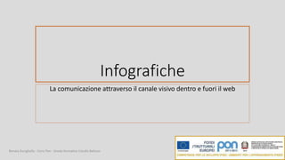 Infografiche
La comunicazione attraverso il canale visivo dentro e fuori il web
Renata Durighello - Corsi Pon - Snodo formativo Catullo Belluno
 