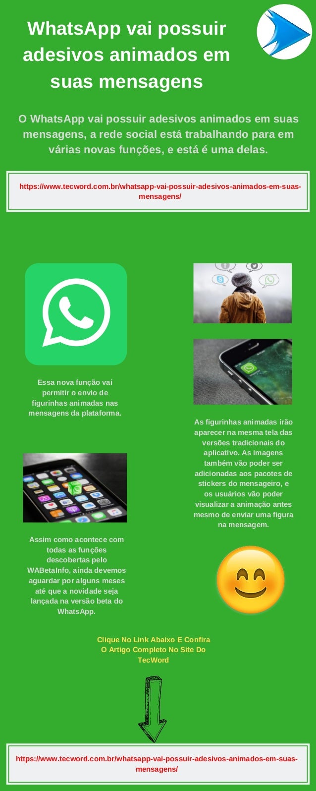 Whatsapp Vai Possuir Adesivos Animados Em Suas Mensagens
