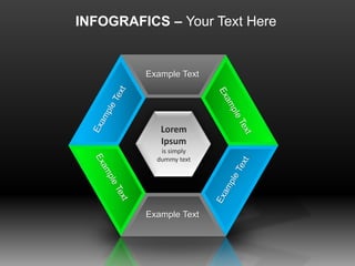 INFOGRAFICS – Your Text Here
Lorem
Ipsum
is simply
dummy text
Example Text
Example Text
 