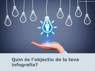 Quin és l'objectiu de la teva
infografia?
https://www.esan.edu.pe
 