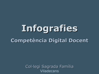 InfografiesInfografies
Competència Digital DocentCompetència Digital Docent
Col·legi Sagrada FamíliaCol·legi Sagrada Família
Viladecans
 