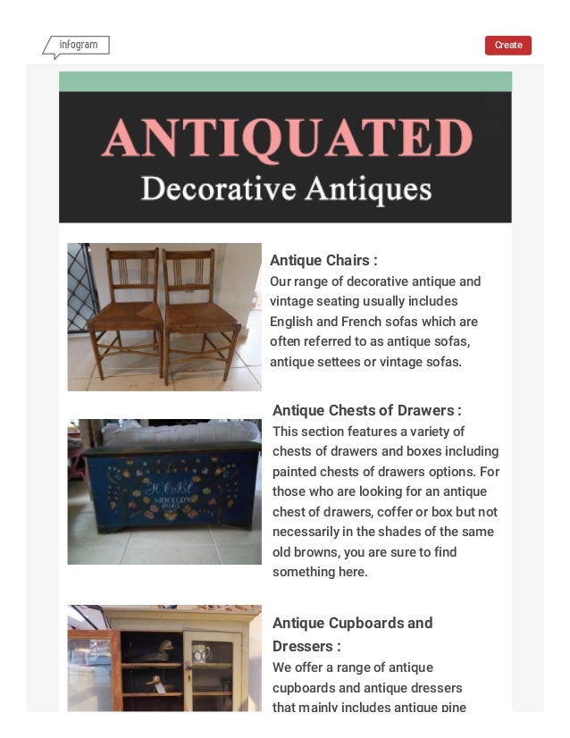 Antiquated Decorative Antiques Infographics