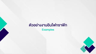 ตัวอย่างงานอินโฟกราฟิก
Examples
 