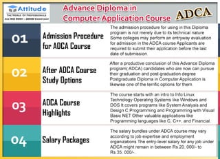Advance Diploma in Computer Application Course Overview