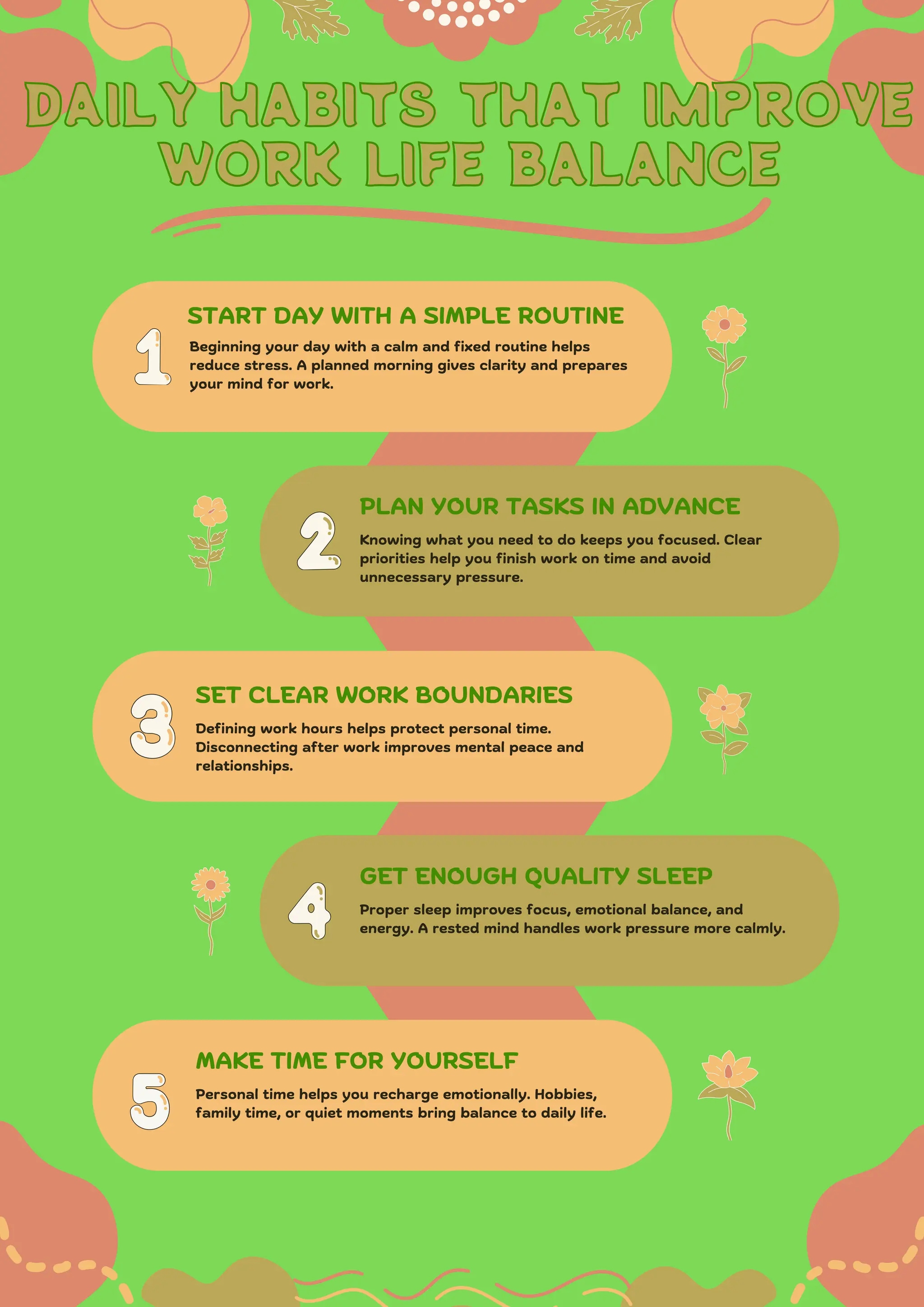 What are the Daily habits that improve your Work Life Balance? | PDF