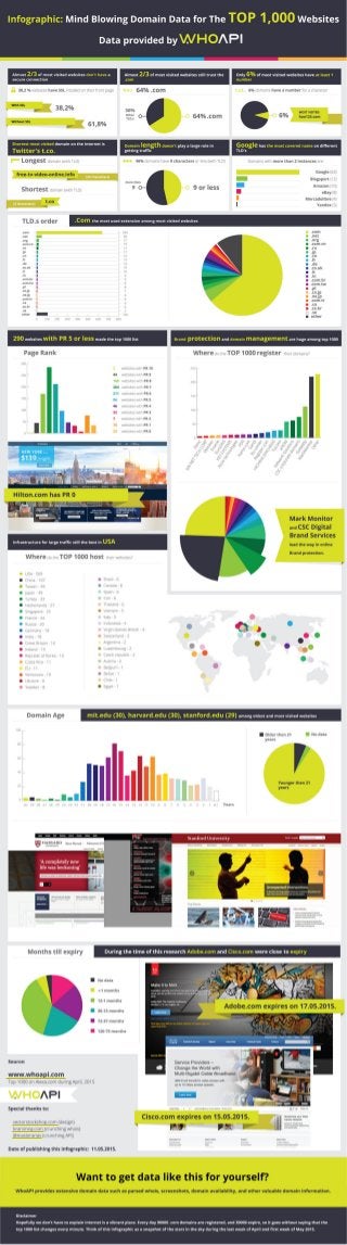 [Infographic] Domain data for top 1000 websites