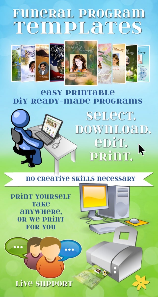 create funeral programs with