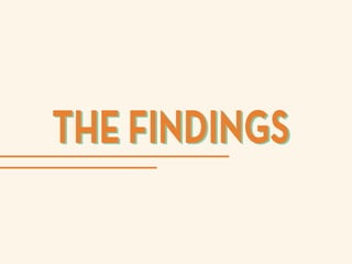 THE FINDINGSTHE FINDINGS
 