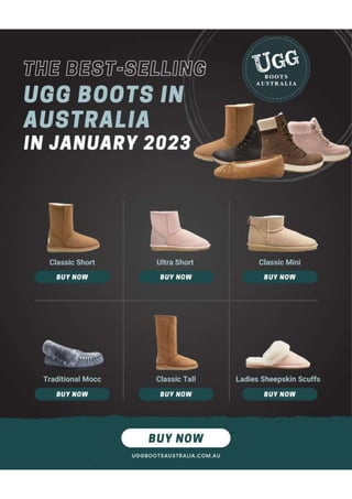 The best selling ugg boots in Australia in January 2023