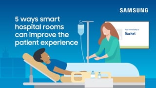 5 ways smart
hospital rooms
can improve the
patient experience
Your nurse today is
Rachel
 