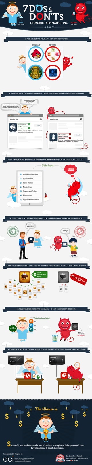 Mobile Apps Marketing Infographic - 7 do's and dont's of mobile apps marketing