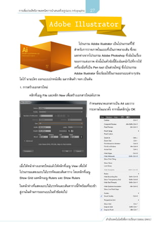 27
สานักเทคโนโลยีเพื่อการเรียนการสอน (สทร.)
การเพิ่มประสิทธิภาพเทคนิคการนาเสนอด้วยรูปแบบ Infographic
 