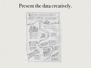 Present the data creatively.
 