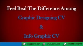 Feel Real The Difference Among
Graphic Designing CV
&
Info Graphic CV
www.berpl.com +92 315 632 6445info@berpl.com
 