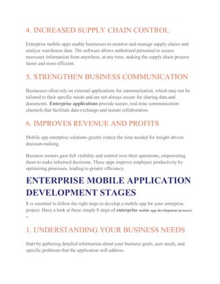 Infographic: Enterprise Mobile App Development: Step-by-step Guide ...