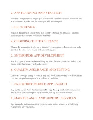 Infographic: Enterprise Mobile App Development: Step-by-step Guide ...