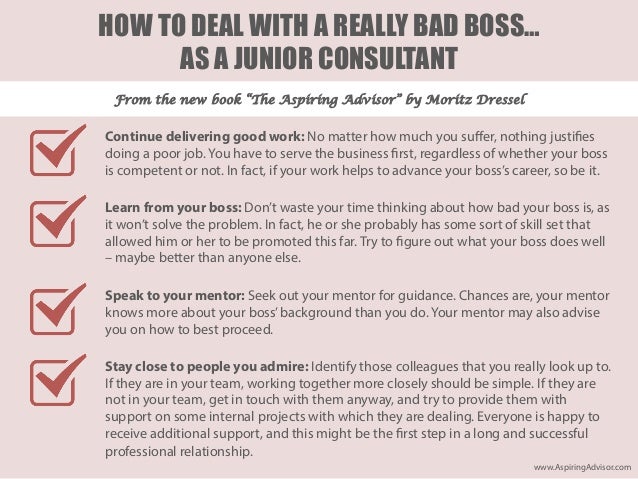 how to deal with a really bad boss in consulting infographic badboss