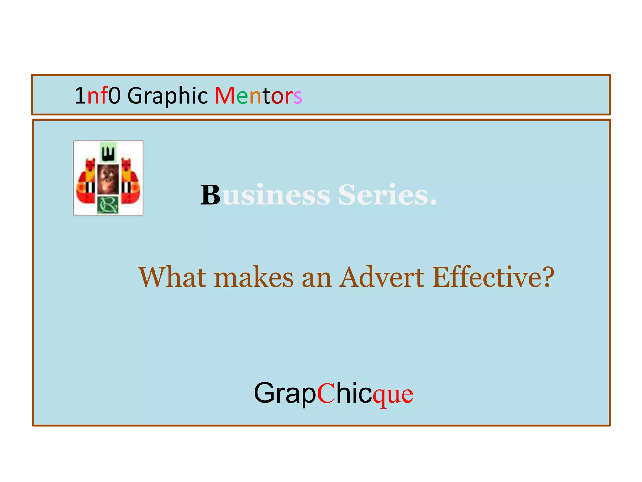 What makes an Advert effective? PPT