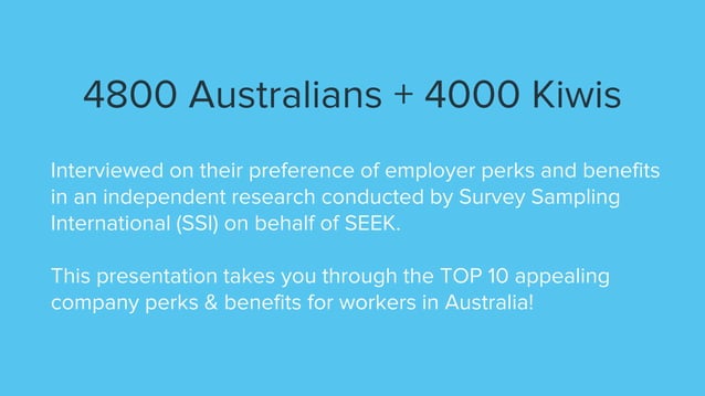 Top 10 Perks & Benefits Companies Can Offer Employees in Australia | PPT