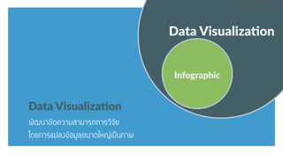 ¾Ñ²¹Ò¢Õ´¤ÇÒÁÊÒÁÒÃ¶¡ÒÃÇÔ¨ÑÂ
â´Â¡ÒÃá»Å§¢ŒÍÁÙÅ¢¹Ò´ãËÞ‹à»š¹ÀÒ¾
Data Visualization
Data Visualization
Infographic
Perus Saranurak 12 May 2015
 