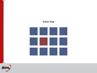 “Certain visual features operate ‘preattentively:’ they convey information before the viewer pays conscious attention”JeniferTidwell
