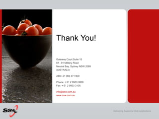 ReferencesDesigning Interfaces by Jenifer Tidwellhttp://designinginterfaces.comPicturing Excess by Chris Jordanhttp://www.chrisjordan.comVisualising Databy Joel Laumans http://piksels.comMIX Descryhttp://www.visitmix.com/Lab/descryData Visualization: Modern Approach by Smashing Magazinehttp://www.smashingmagazine.com/2007/08/02/data-visualization-modern-approaches/