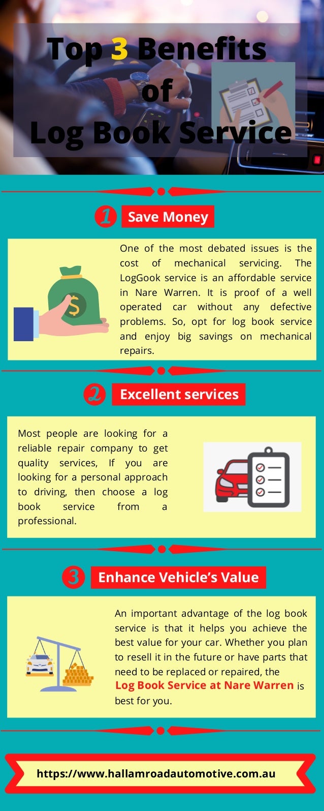 Infographics Top 3 Benefits of Log Book Service