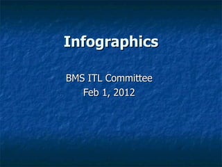 Infographics

BMS ITL Committee
   Feb 1, 2012
 