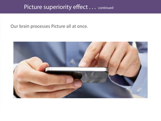 Our brain processes Picture all at once.
 