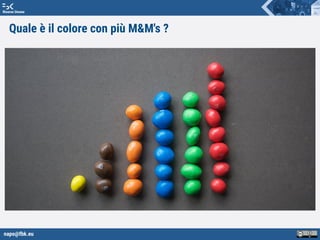 napo@fbk.eu
Risorse Umane
Quale è il colore con più M&M's ?
 