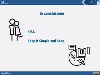 napo@fbk.eu
Risorse Umane
In conclusione
KISS
Keep It Simple and Sexy
 
