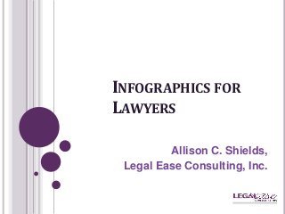 INFOGRAPHICS FOR
LAWYERS
Allison C. Shields,
Legal Ease Consulting, Inc.
 