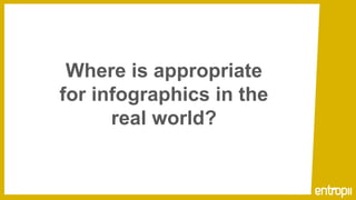 Where is appropriate
for infographics in the
      real world?
 