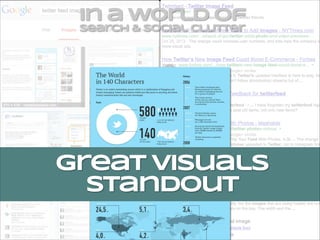 in a world of
search & social clutter

great visuals
standout

 