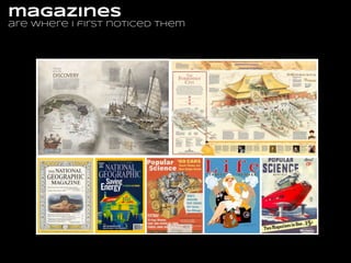 magazines
are where i first noticed them

 